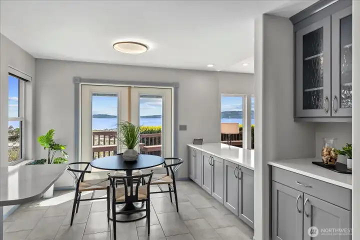 Informal dining space.