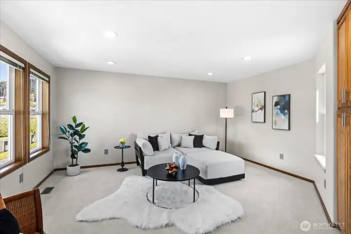 Upstairs family room.