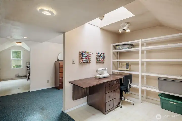 office to the left and bonus area to the right.