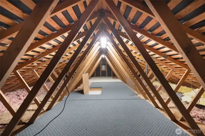 Large Attic Space for Storage or Hobby Room