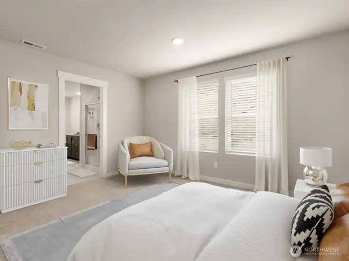 Primary suite.  Pictures for representational purposes only, colors and included features may vary.