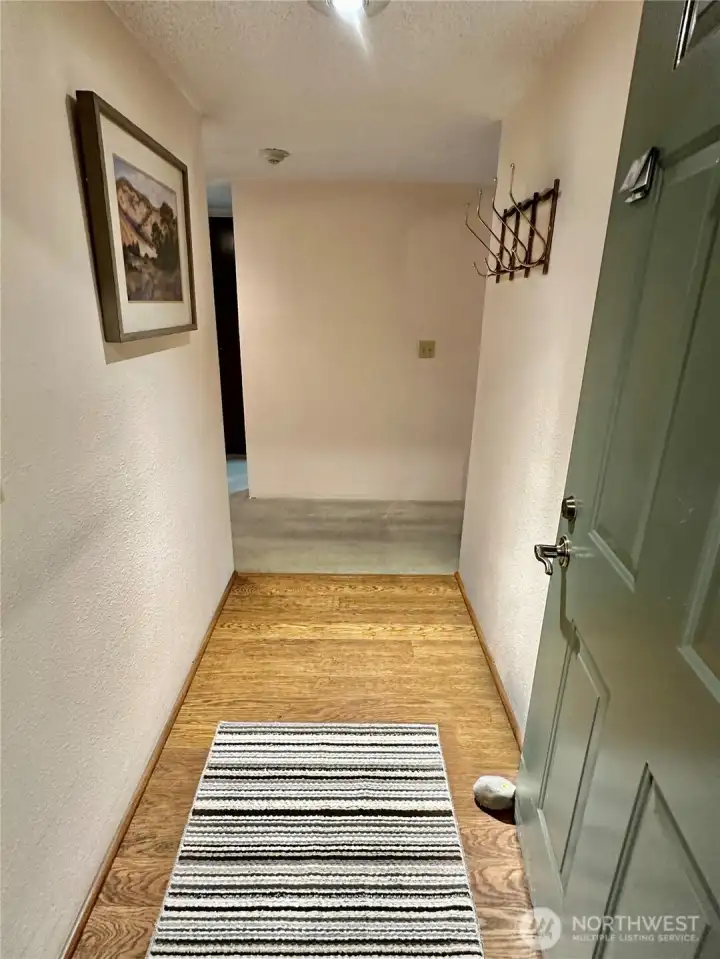 View of the entry from the front door. View of the entry from the front door.