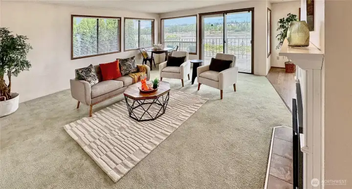 What a lovely view as you entry the living room from the front hall. What a lovely view as you entry the living room from the front hall.