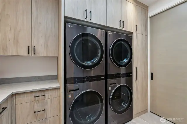 Spacious & convenient top level laundry room