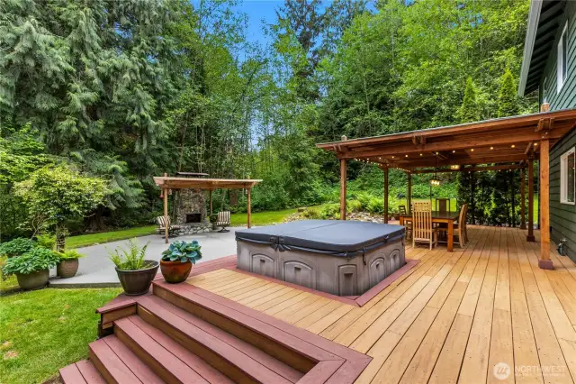 2,000 square feet of deck and patio area (no neighbors in sight)