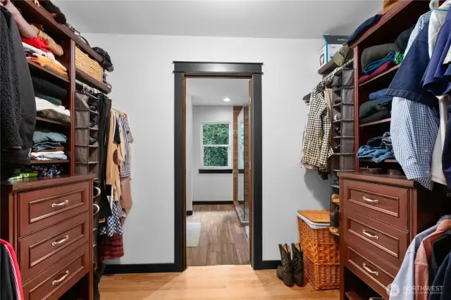 Walk-in (walk through) closet