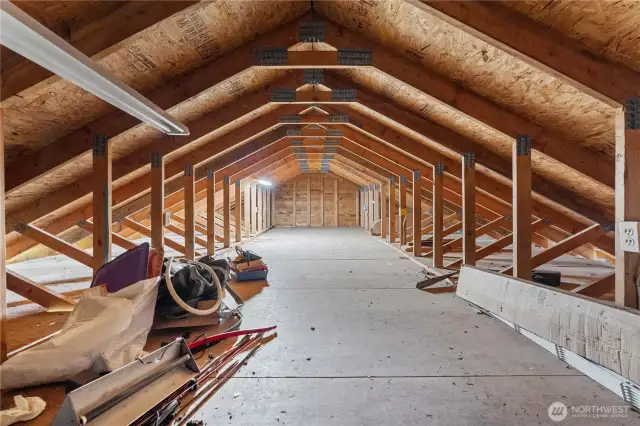Upstairs storage in the shop