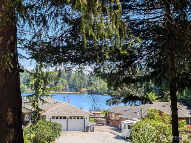 View of the lake from the home.