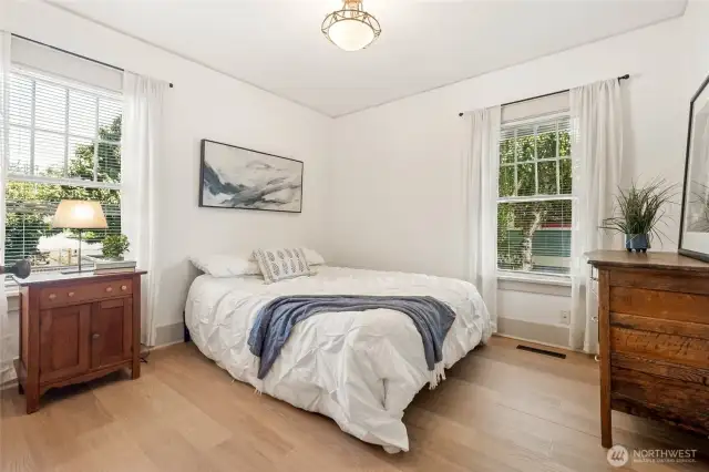 Spacious primary bedroom on the main floor