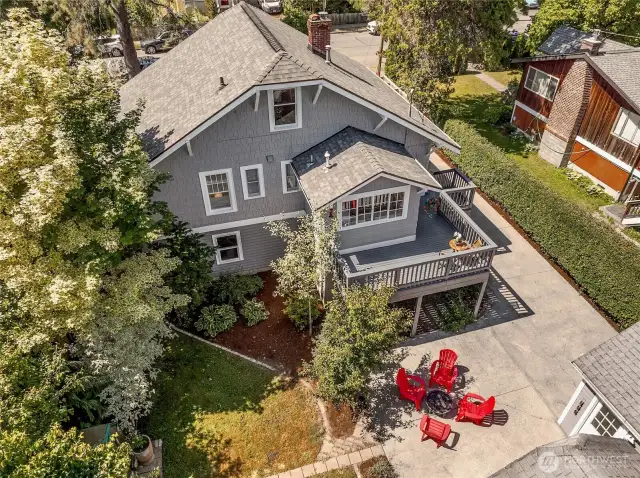 Large deck plus a patio for entertaining