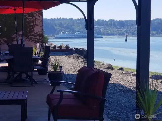 You can see the ferry coming in now.