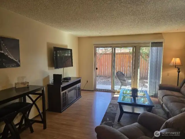 Here is a non-waterfront apartment on the first floor with a fenced in yard. We get the same rent for waterfront as we do for non-waterfront.