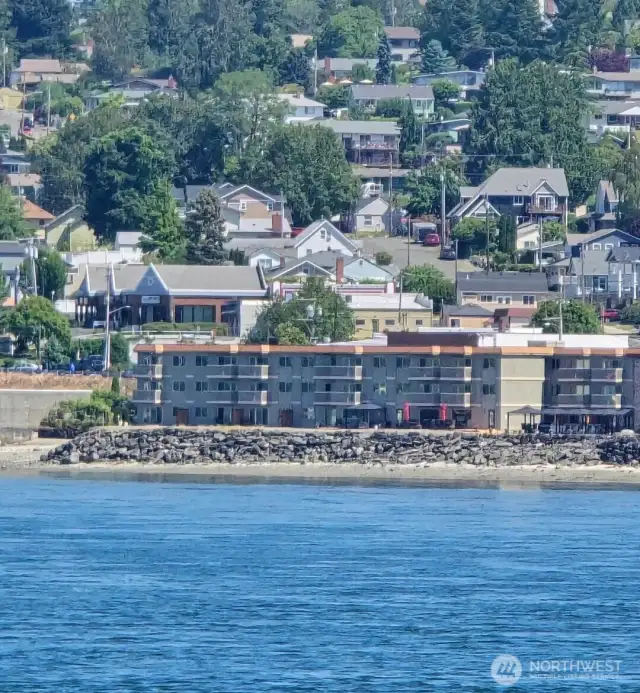 As seen from across the water on Washington St. It really is a special property.