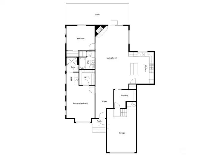 Unit A floor plan layout.