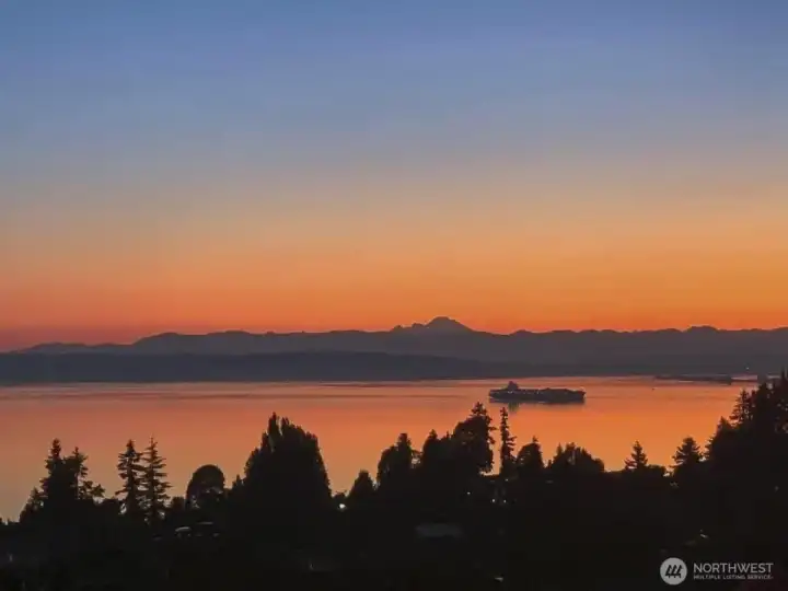 sunrise over Mt Baker