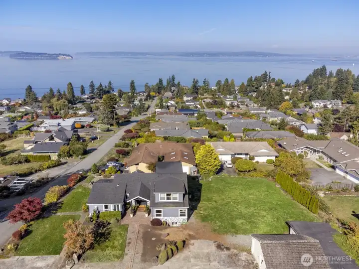Looking north over the property