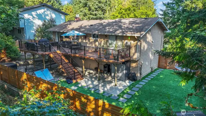 beautiful outdoor setting that looks into a greenbelt. Total privacy and submerged in nature