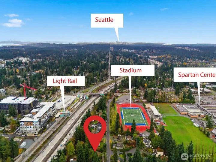 ideally located near light rail and freeway