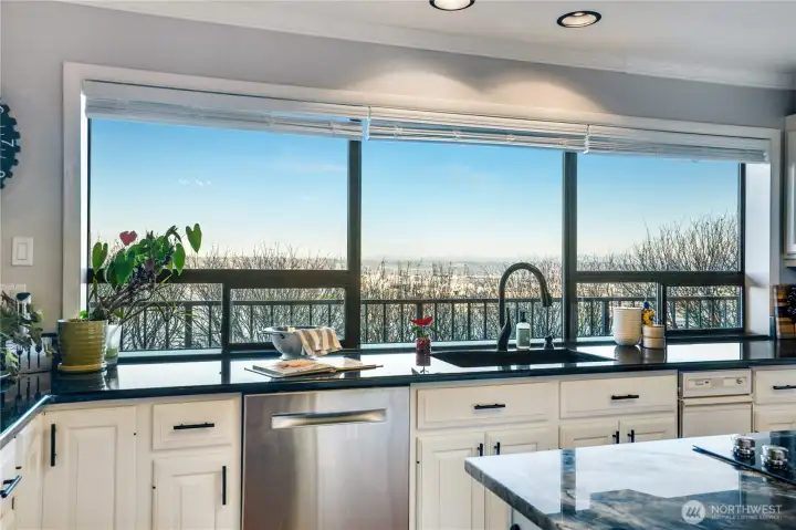 Soak in the Thea Foss marina view right over your kitchen sink.