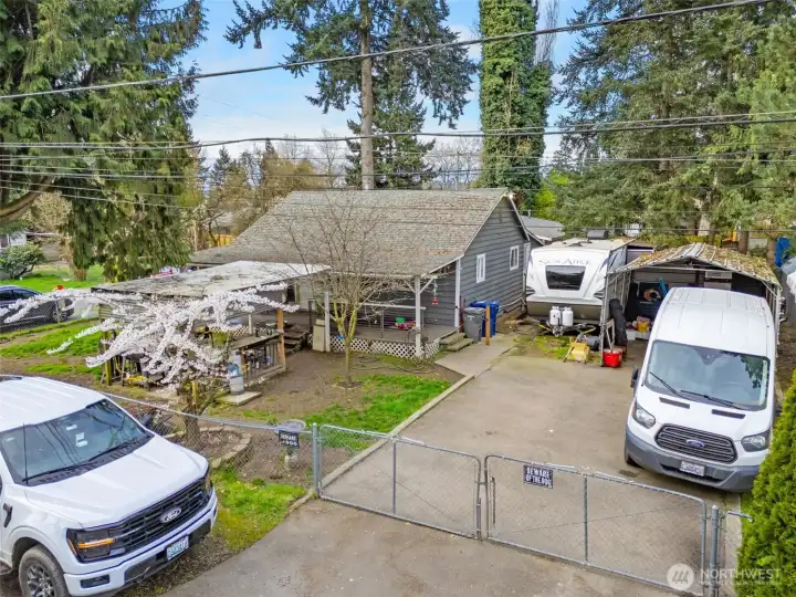 Unit one with carport and fully fenced yard