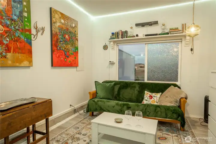 Studio space living room.