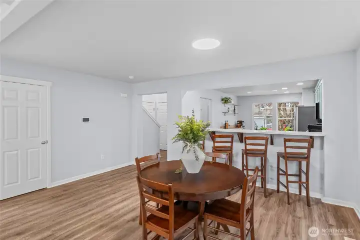CONNECTION | You'll love how you can stand in any spot on the main floor and see the outdoors through the abundance of big windows.