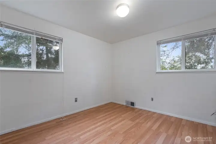 All you see is green when looking out these windows!