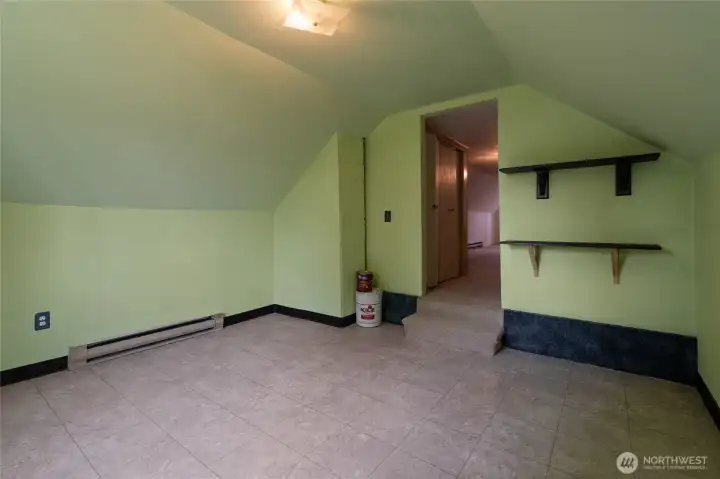 This could be an office, playroom, or an oversized closet.