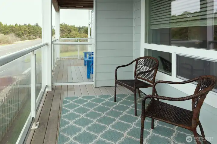 back deck overlooks state park