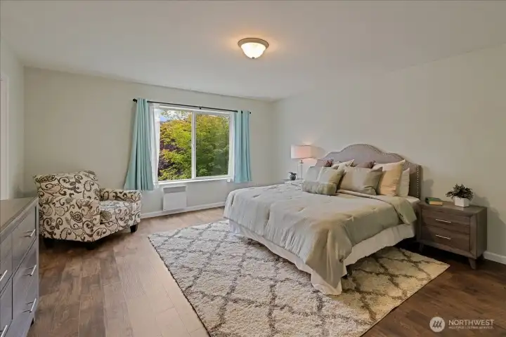 The Primary Suite is Massive and Cozy all at the same time!