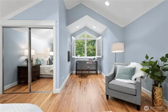 The thoughtful layout ensures each bedroom  is a peaceful retreat, perfect for unwinding  after a long day. With high-quality finishes  and ample closet space, these upstairs  bedrooms combine elegance with  functionality, making them ideal for family  members or guests.