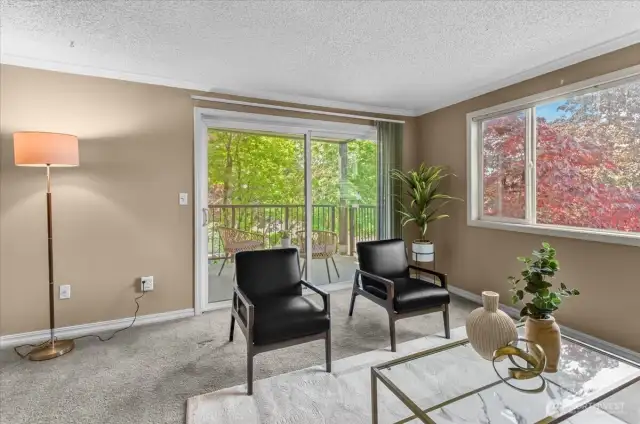 Slider off living space to access large balcony