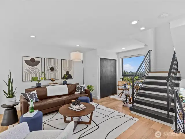 mezzanine/media room/study