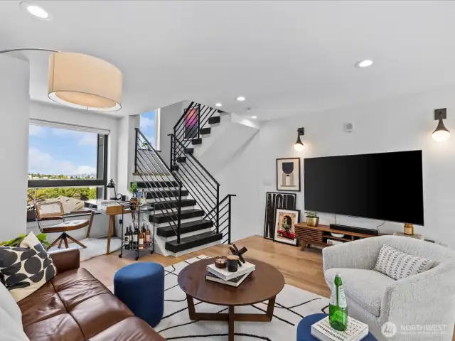 mezzanine/media room/study