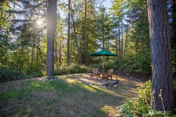 Sitting area in the front yard