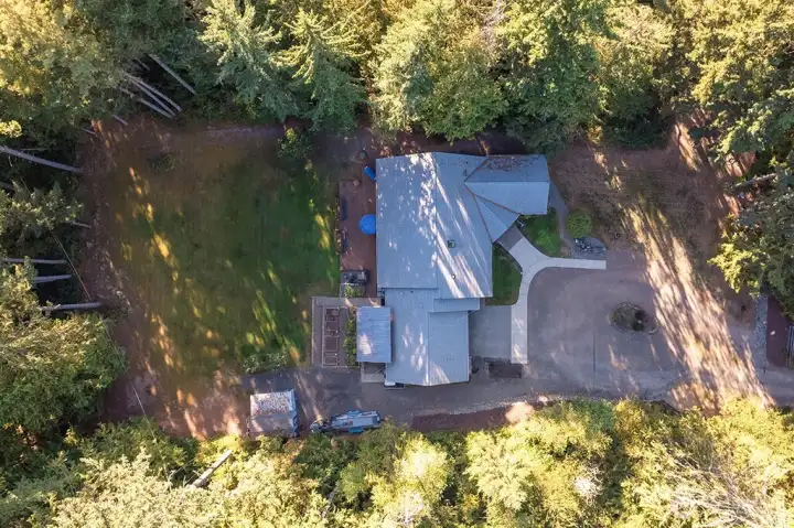 Ovehead view of the property