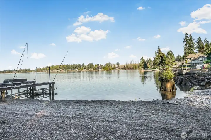 Wander down the nature trail to find  private lake access for residents to launch a canoe or kayak.