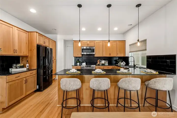 Kitchen is absolutely huge.