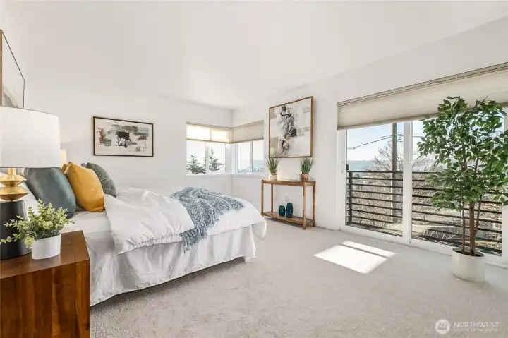 Primary sleeping area is completely separate and private from the other bedrooms.