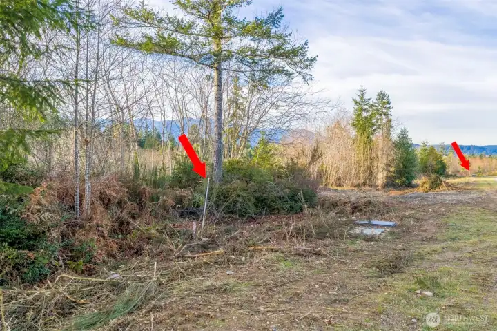 Property corners clearly marked