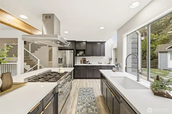 Updated kitchen with stainless appliances