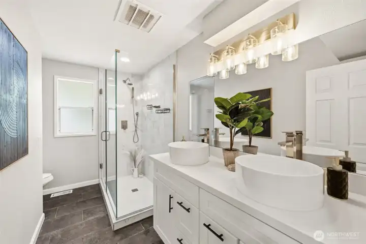 Convenient main-level ¾ bath