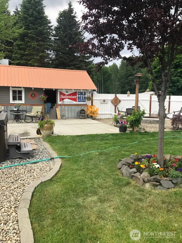 Summer time back yard.