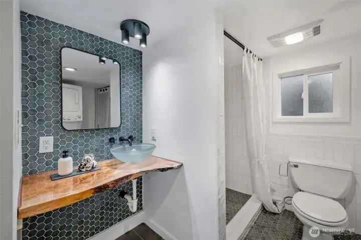 Remodeled bathroom in ADU.