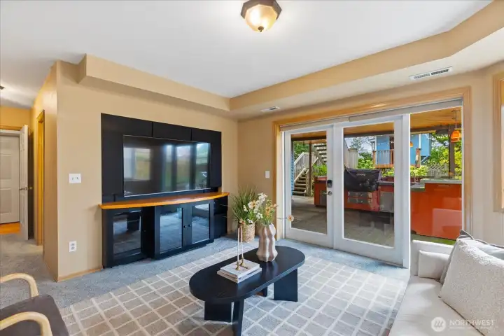 Bright and open lower-level living space