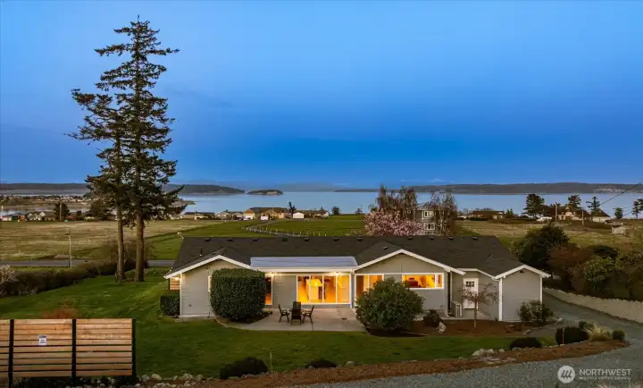 Twilight creeps in and peace settles over the countryside. Welcome home.