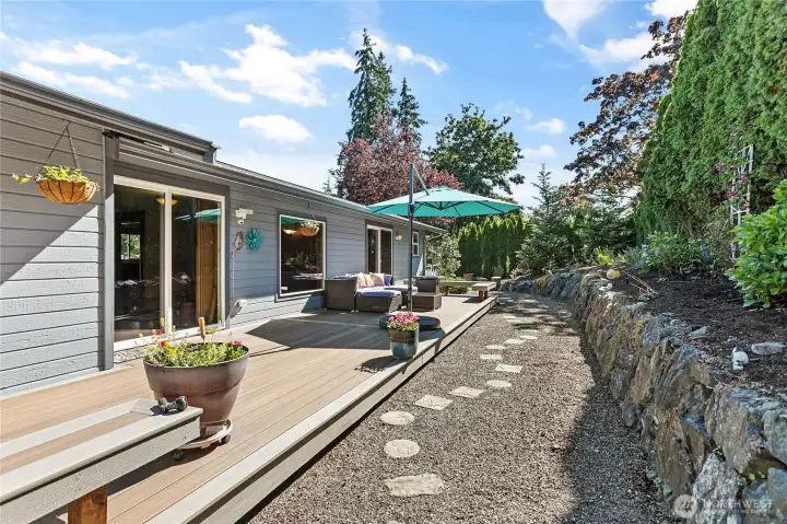 Spacious deck with ample room for outdoor entertaining.