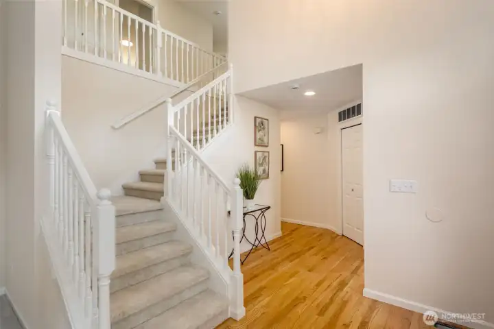 Now let's head up the stairs to the upper level.  This is a photo of the dramatic entry.