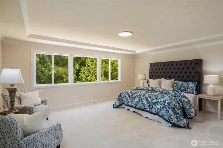 Another view of the primary bedroom.