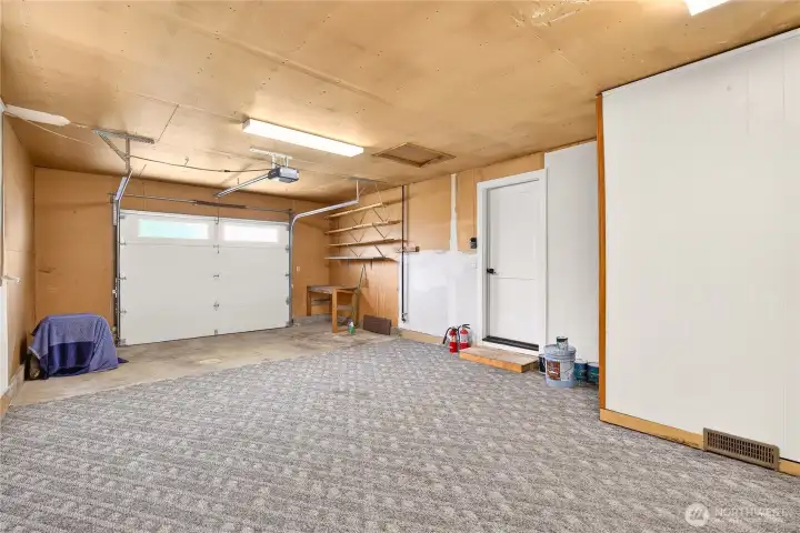 One car garage was once additional living space.